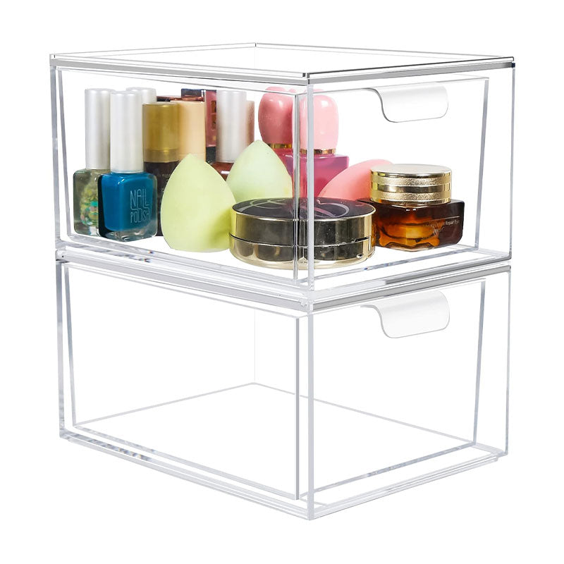 Clear Stackable Makeup Storage Organizer