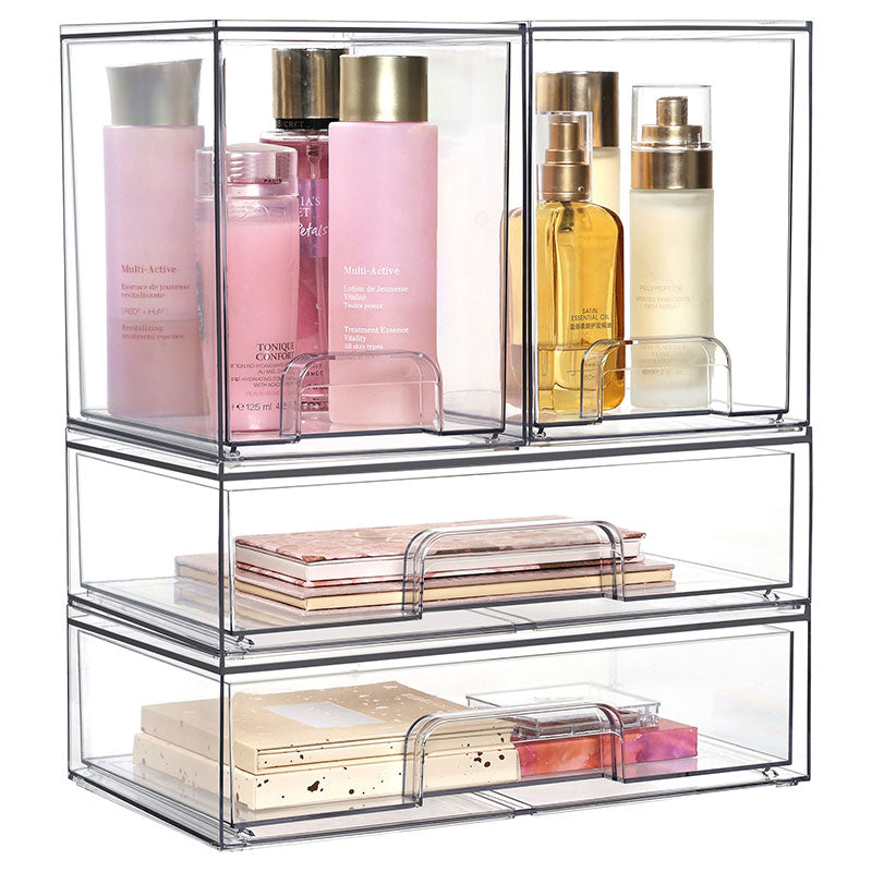 Clear Stackable Makeup Storage Organizer