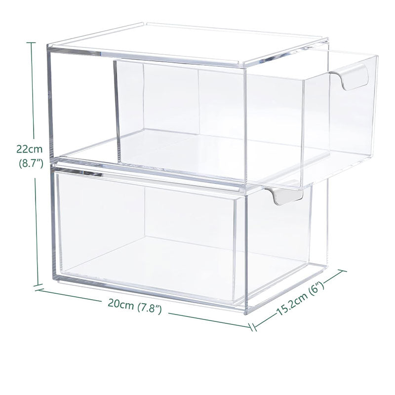 Clear Stackable Makeup Storage Organizer