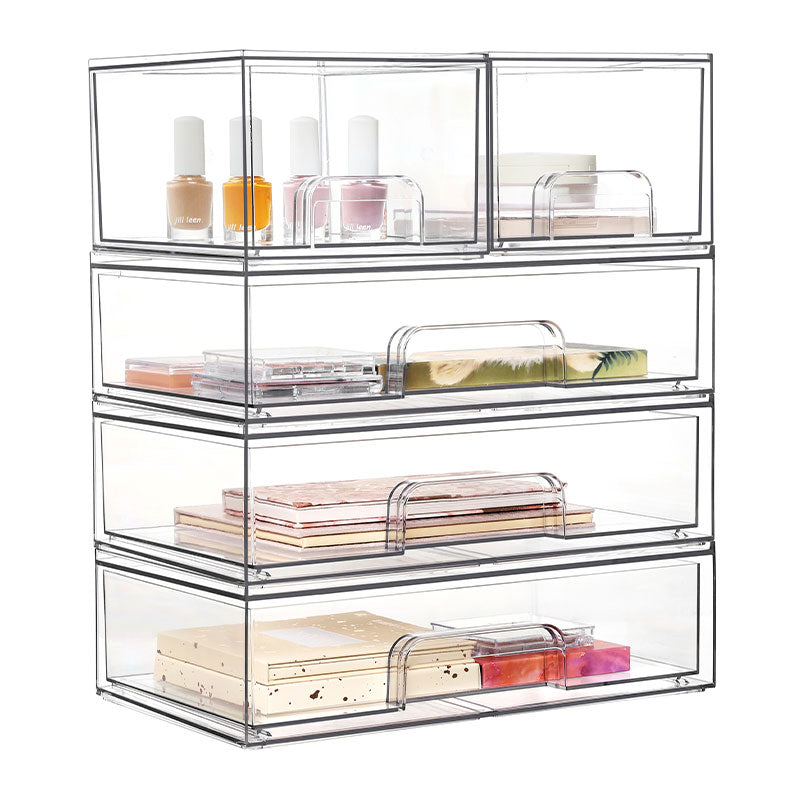 Clear Stackable Makeup Storage Organizer