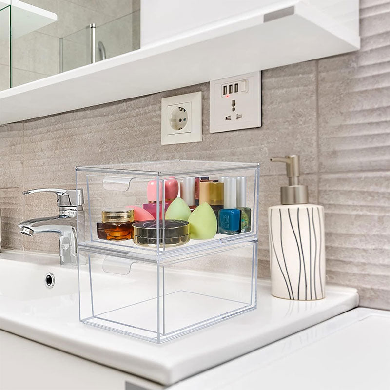 Clear Stackable Makeup Storage Organizer