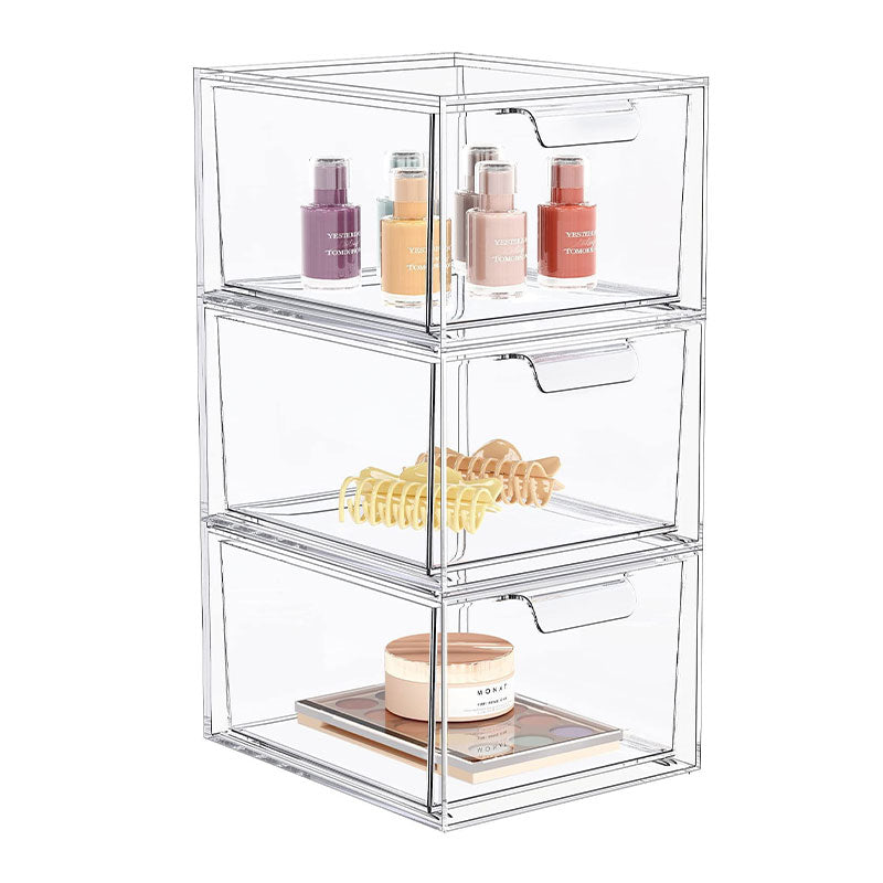Clear Stackable Makeup Storage Organizer