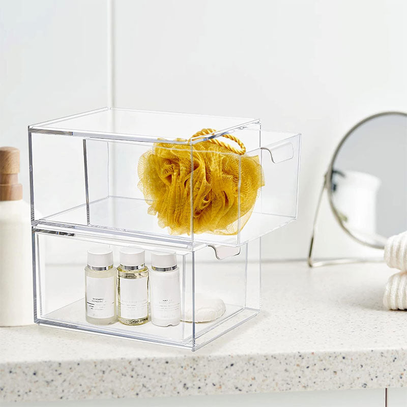 Clear Stackable Makeup Storage Organizer