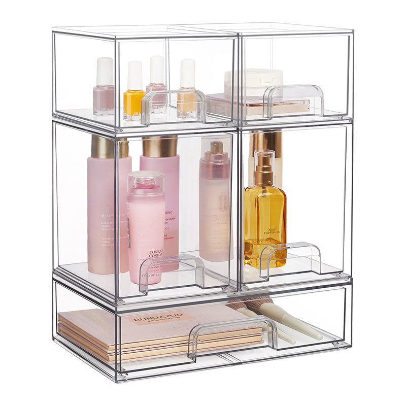 Clear Stackable Makeup Storage Organizer