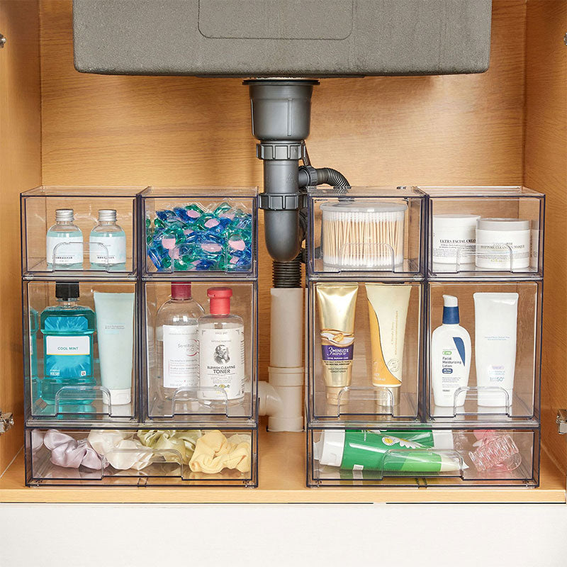 Clear Stackable Makeup Storage Organizer