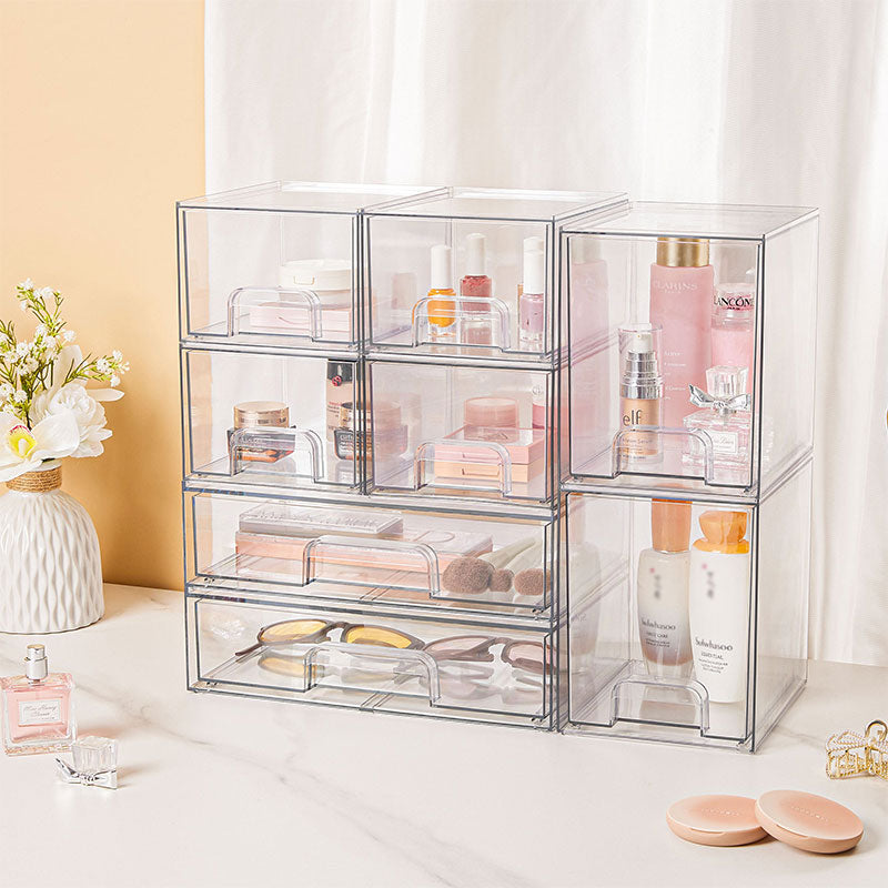 Clear Stackable Makeup Storage Organizer