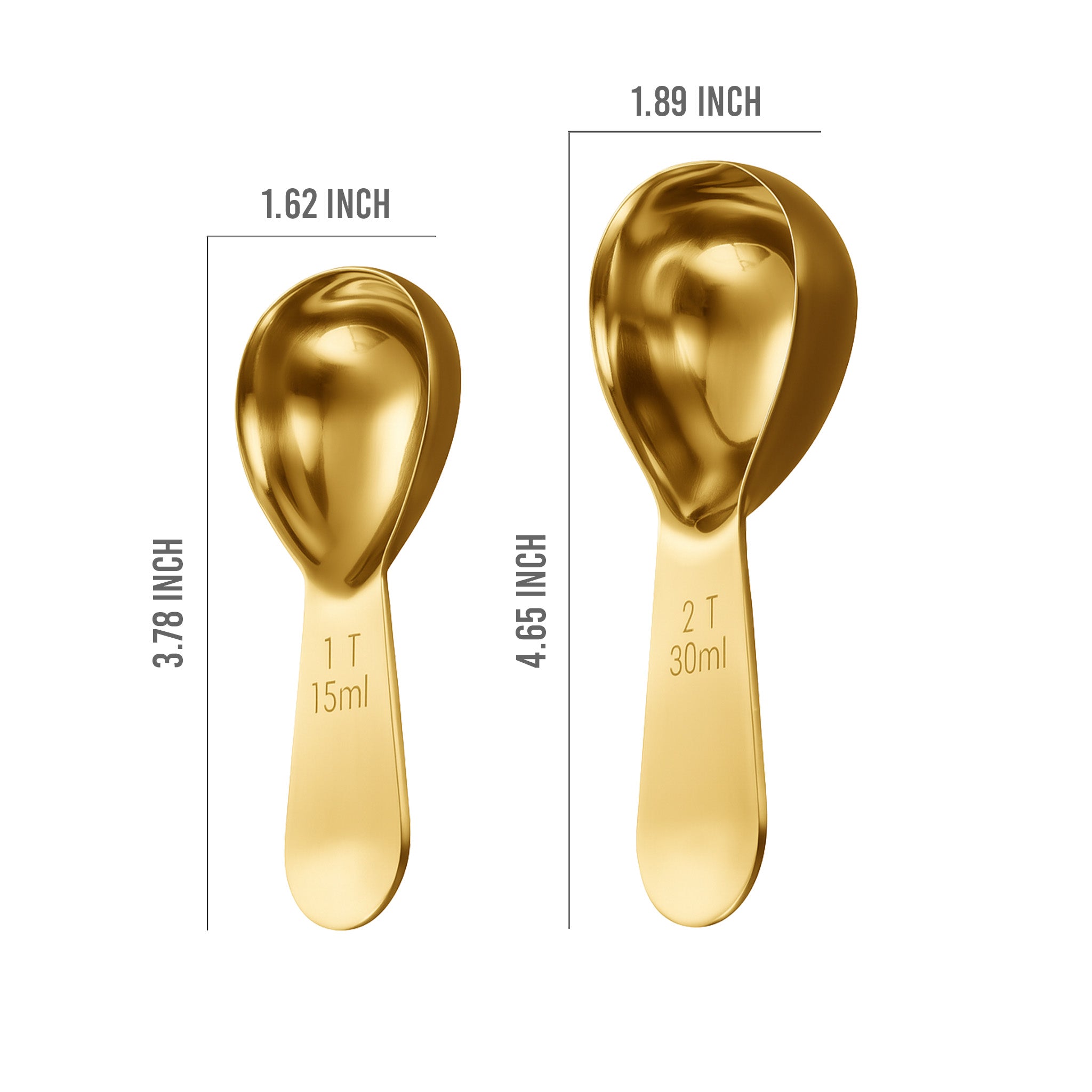 Stainless Steel Measuring Spoons – 15ml & 30ml for Coffee & Baking