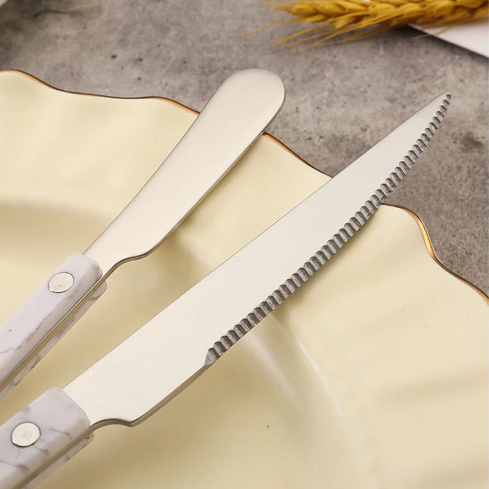 Colorful Handle 304 Stainless Steel Cutlery Set – Knife, Fork & Spoon