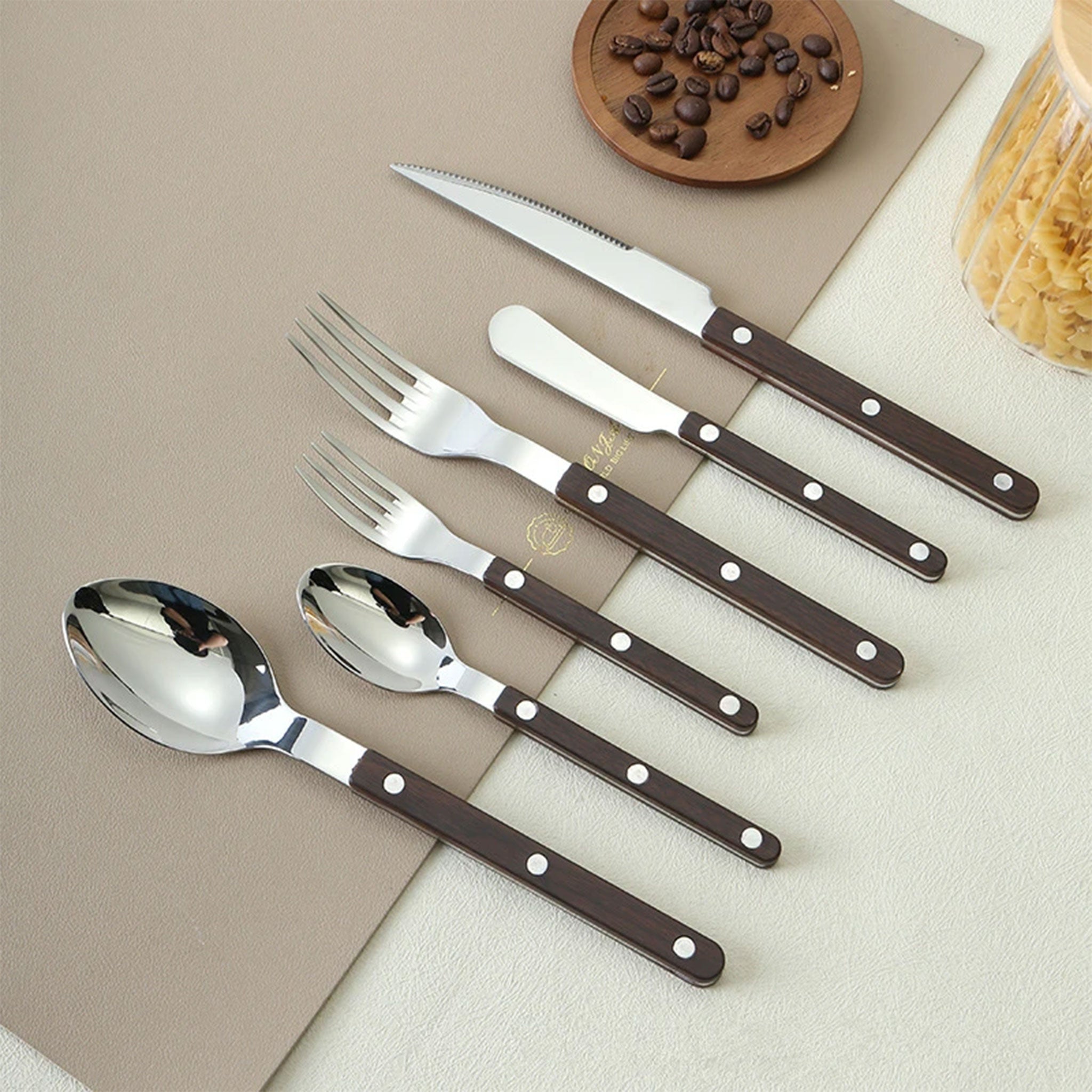Colorful Handle 304 Stainless Steel Cutlery Set – Knife, Fork & Spoon