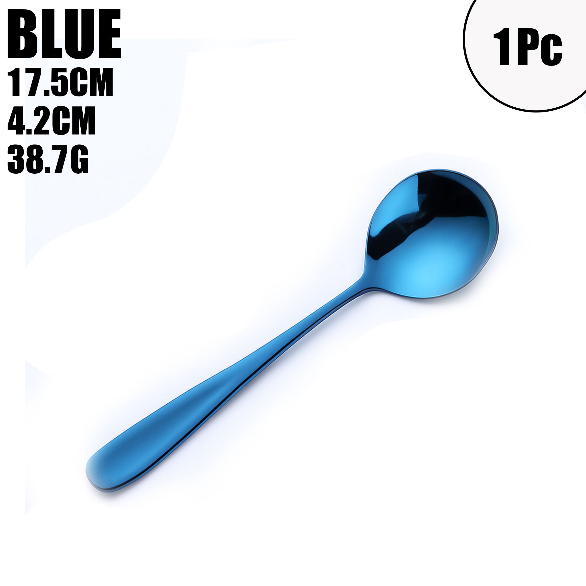 Colorful Stainless Steel Round Serving Spoon – Coffee, Dessert & Ice Cream