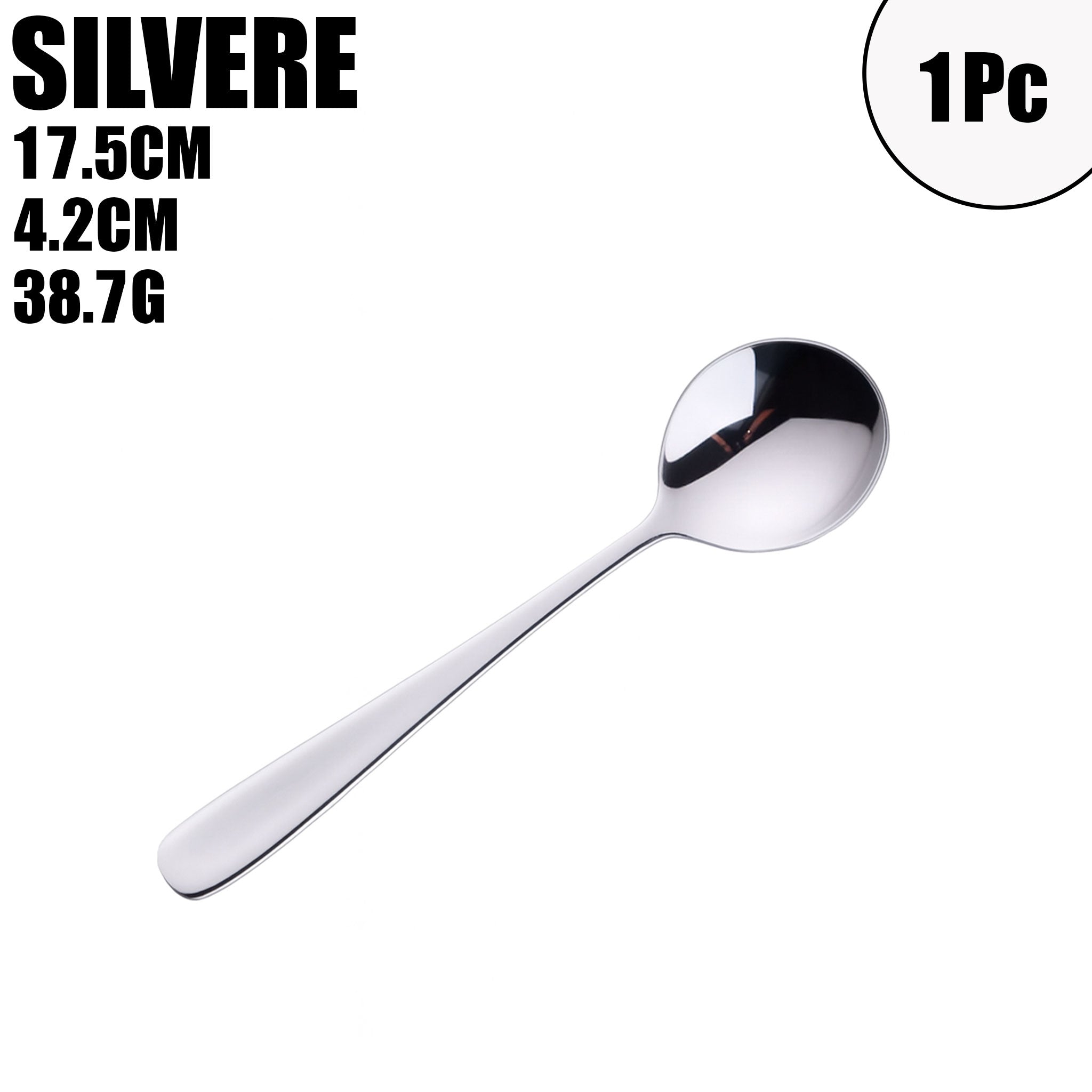 Colorful Stainless Steel Round Serving Spoon – Coffee, Dessert & Ice Cream