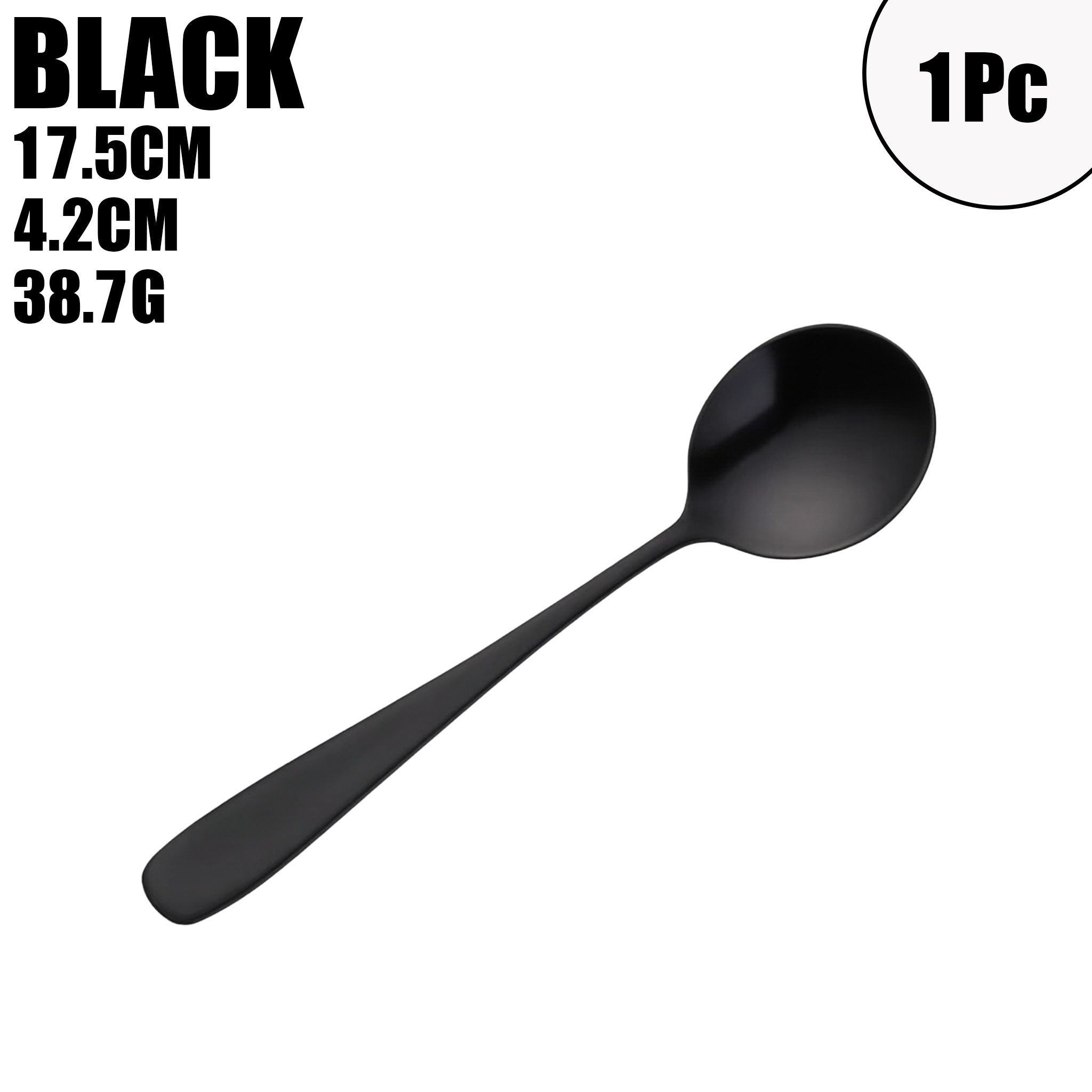 Colorful Stainless Steel Round Serving Spoon – Coffee, Dessert & Ice Cream