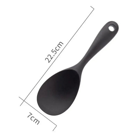 Cooking Kitchenware Silicone Utensils Set Black Non-Stick Cookware Spatula Ladle Egg Beaters Shovel Kitchen Tool Accessories