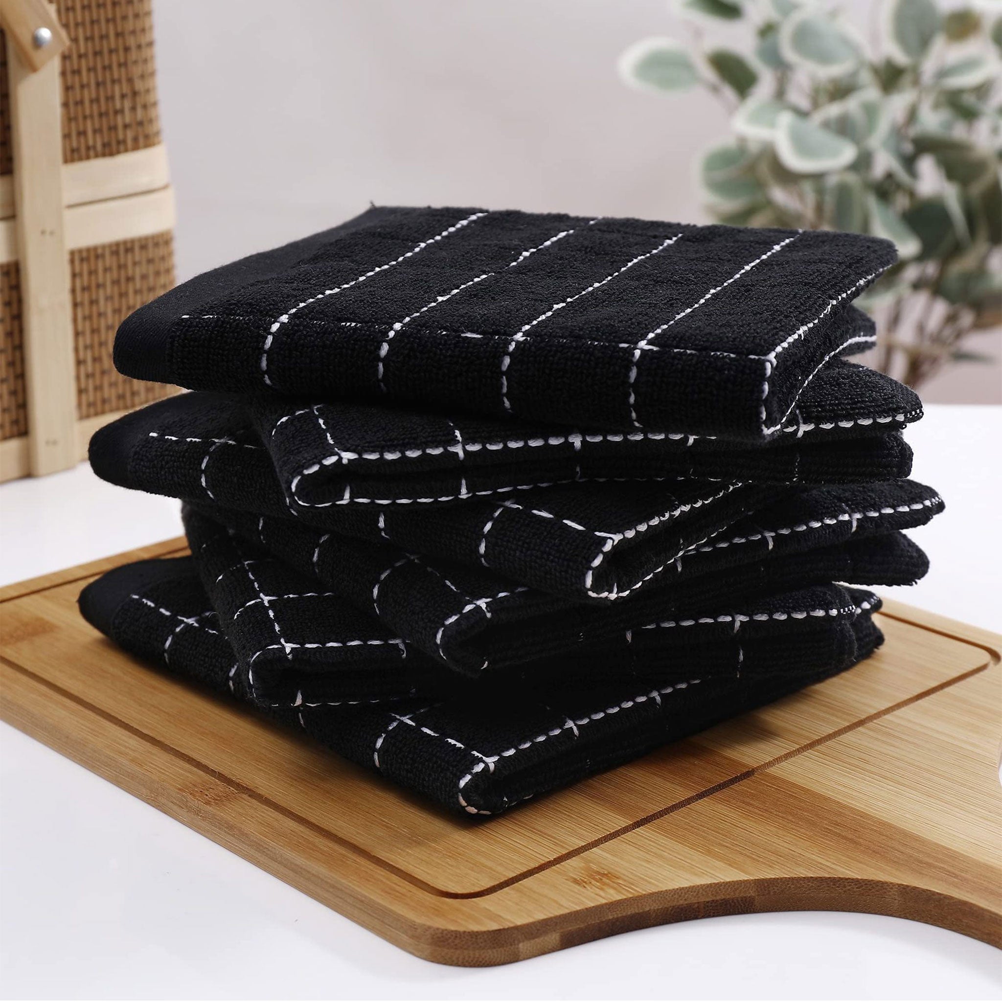 Cotton Kitchen Towel Set – Absorbent Quick-Dry Dish, Hand & Tea Towels