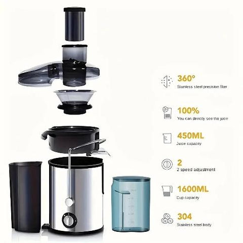 Cross-border Foreign Trade Juicer Household Wall Breaking Machine Large Diameter Juicer Juice Separation Automatic Multi-function Mixer Wiktra