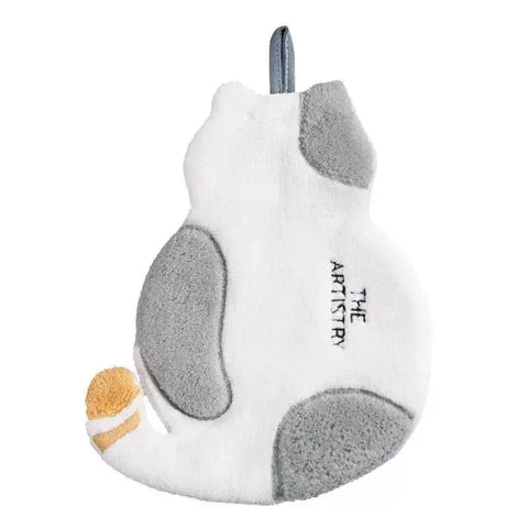 Cute Cat Hand Towel for Child Super Absorbent Microfiber Kitchen Towel High-efficiency Tableware Cleaning Towel Kitchen Tools