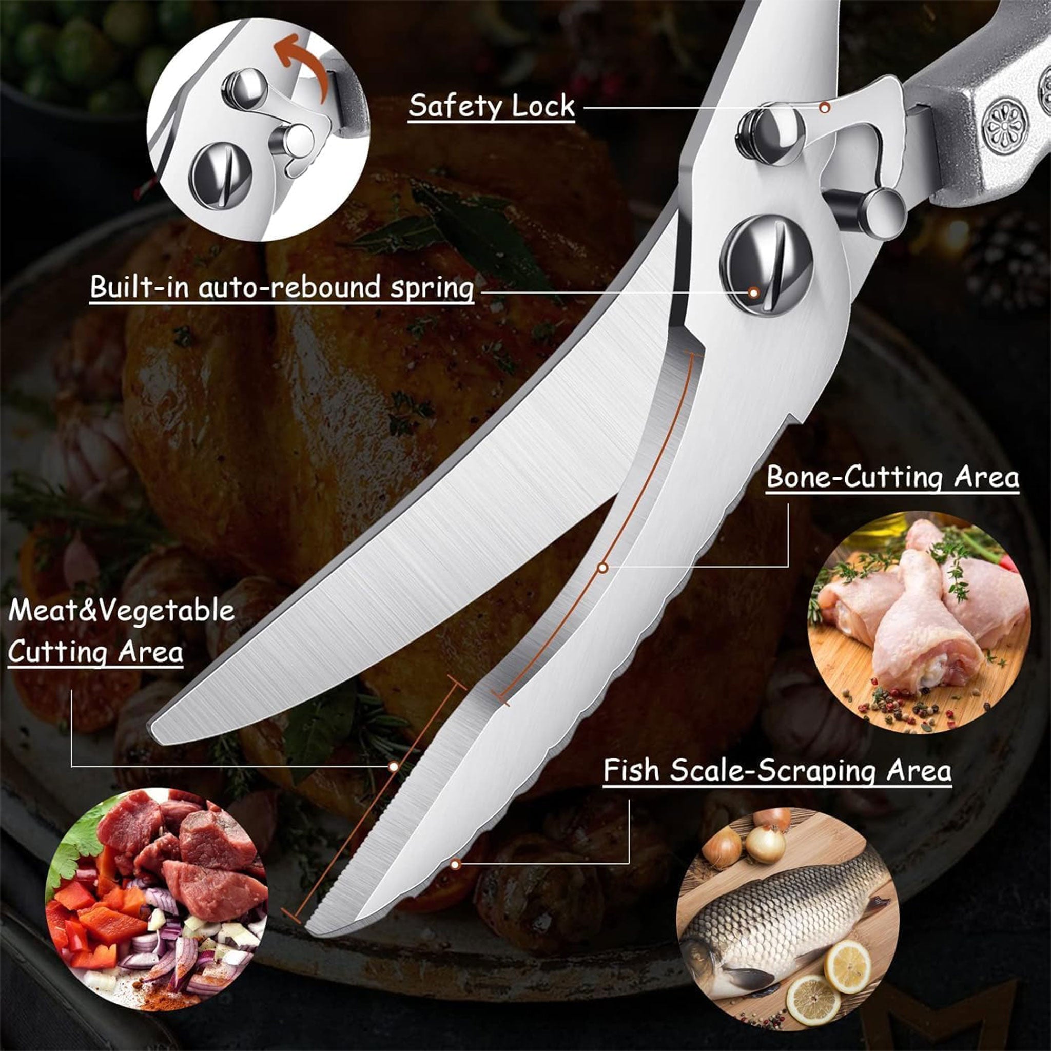 Japanese Stainless Steel Chef & Butcher Knife with Gift Box