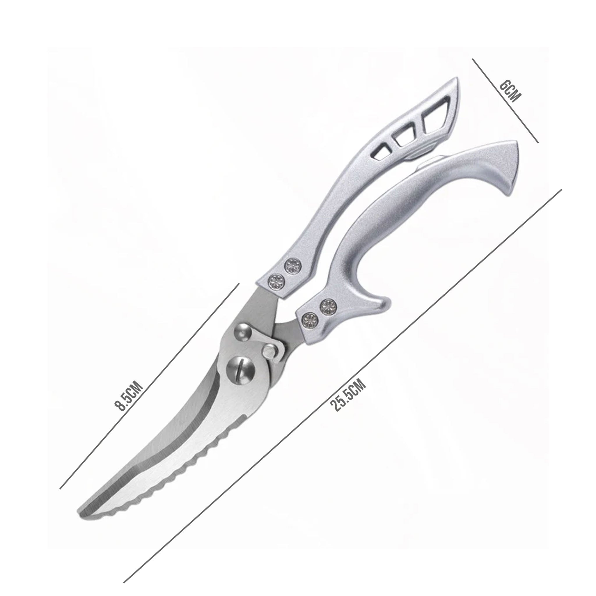 Damascus Pattern Kitchen Cleaver & Butcher Knife with Shears
