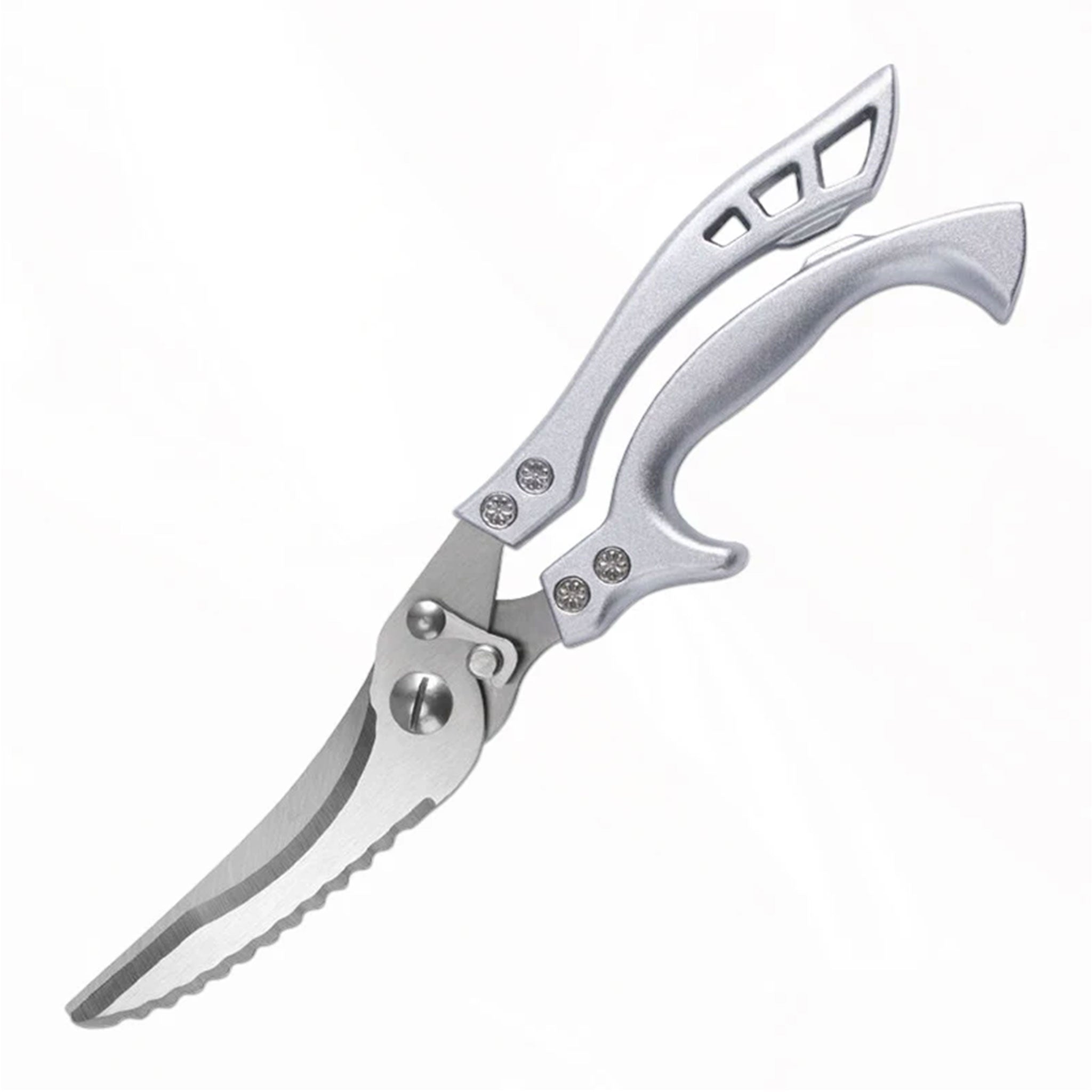 Damascus Pattern Kitchen Cleaver & Butcher Knife with Shears