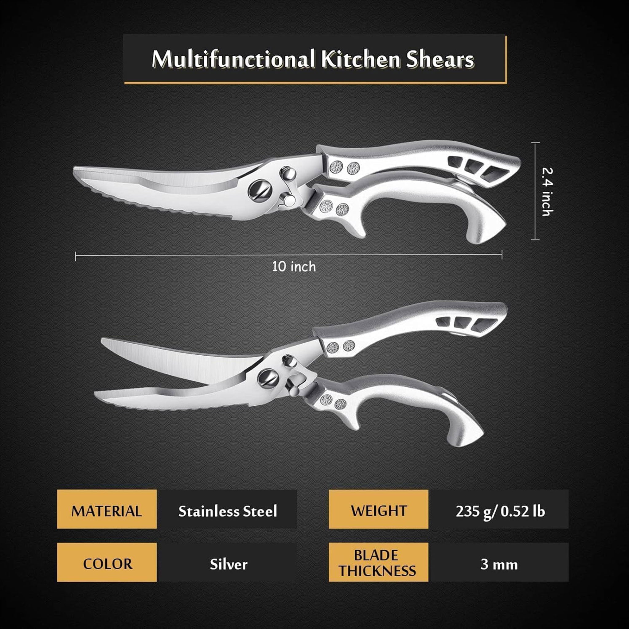Japanese Stainless Steel Chef & Butcher Knife with Gift Box