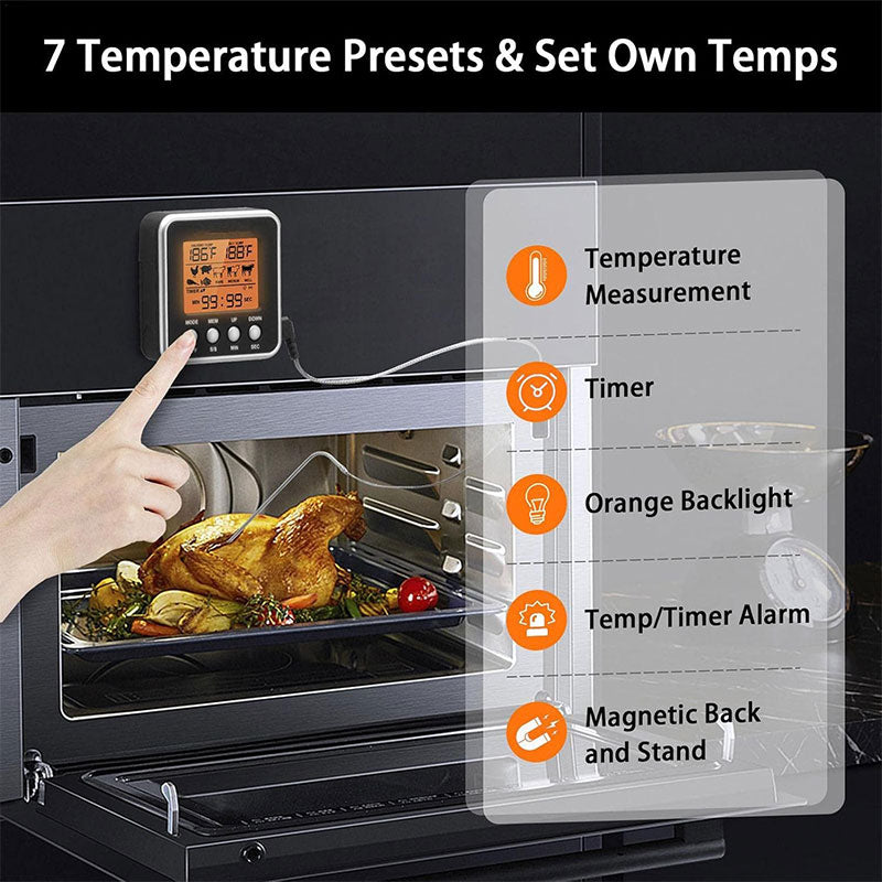 Digital BBQ Meat Thermometer with LCD Display