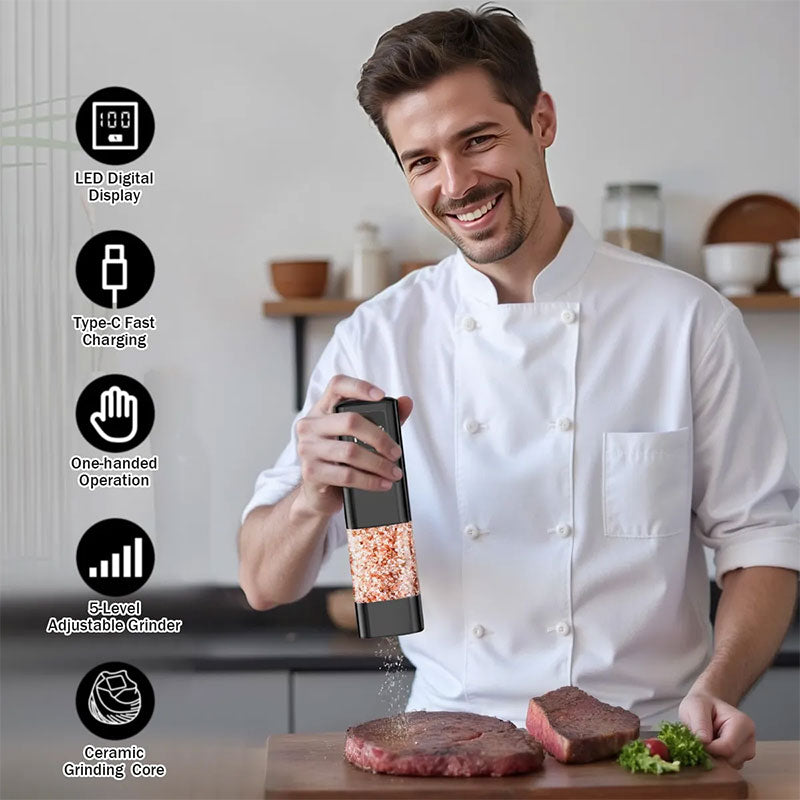 Digital Display Electric Salt & Pepper Mill