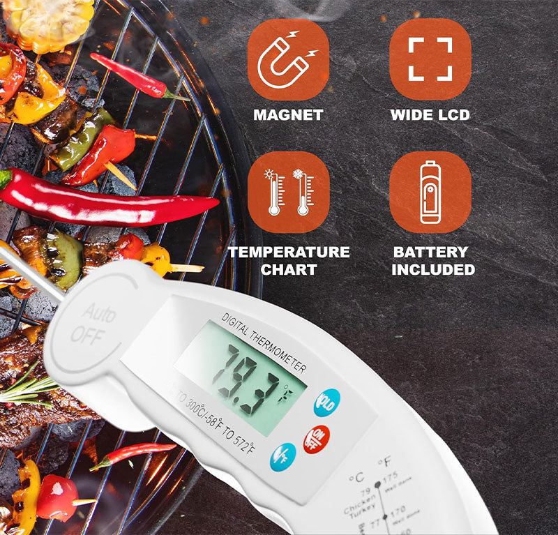 Digital Folding Cooking Thermometer