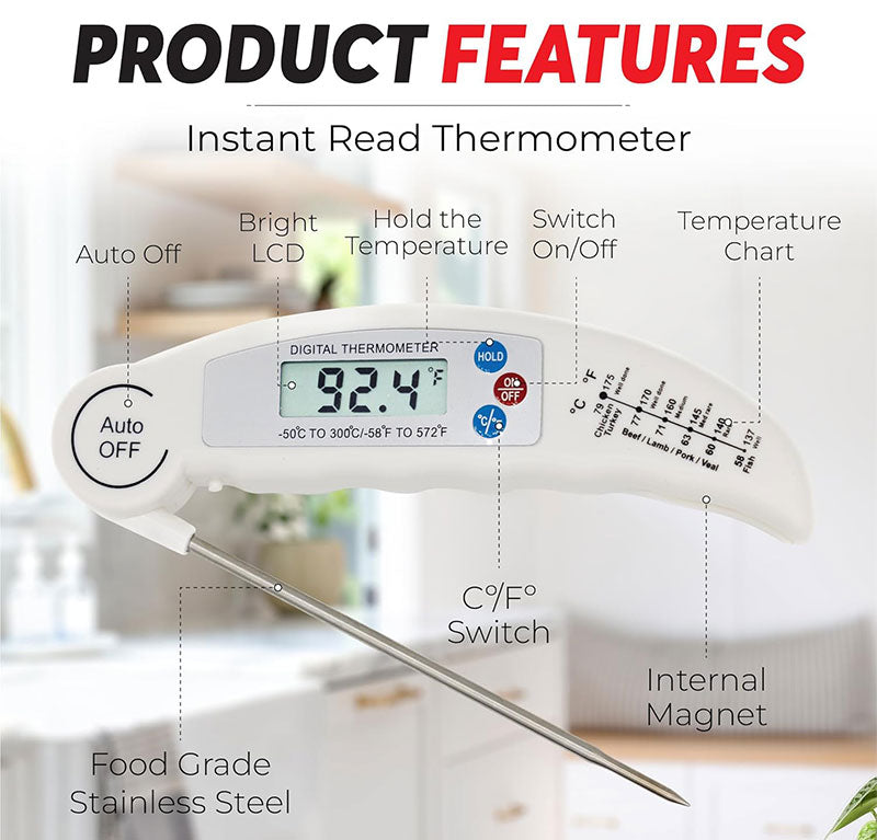Digital Folding Cooking Thermometer