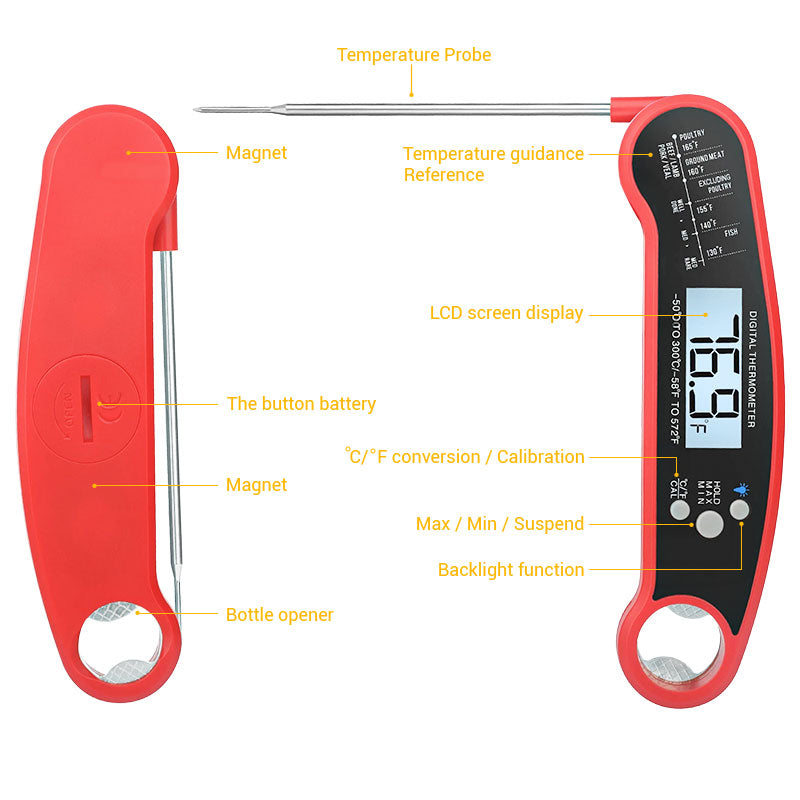 Digital Folding Kitchen Food Thermometer