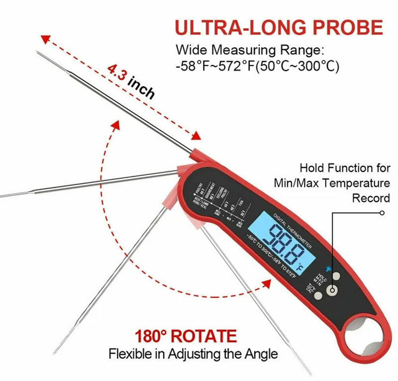 Digital Folding Kitchen Food Thermometer