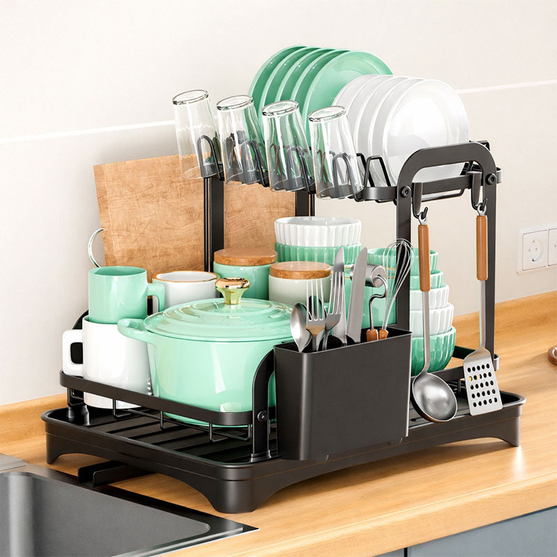 Double-Layer Kitchen Drain Dish Rack