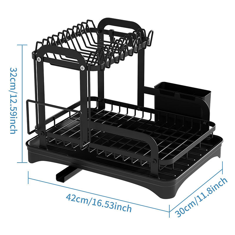 Double-Layer Kitchen Drain Dish Rack