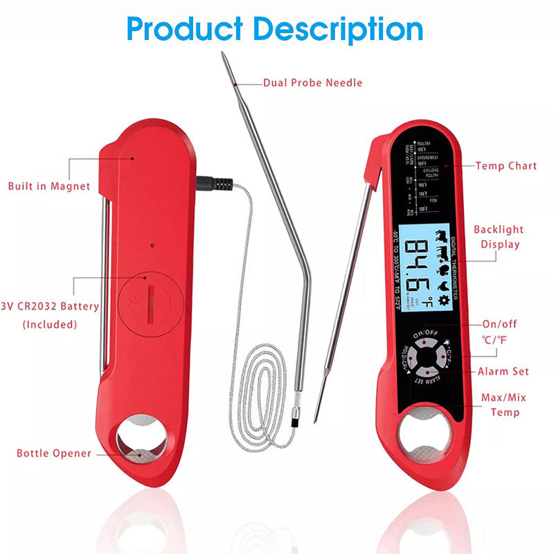 Double Probe Smart Digital Food Thermometer