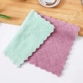 Double Sided Microfiber Cleaning Cloth Absorbent Kitchen Cleaning Rag Reusable Tableware Dish Washing Towel Non Stick Oil Rags wiktra