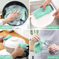 Double-Sided Microfiber Cleaning Cloths Super Absorbent Coral Fleece Rags Kitchen Washing Cloth Towel Scouring Pads Cleaner Tool wiktra