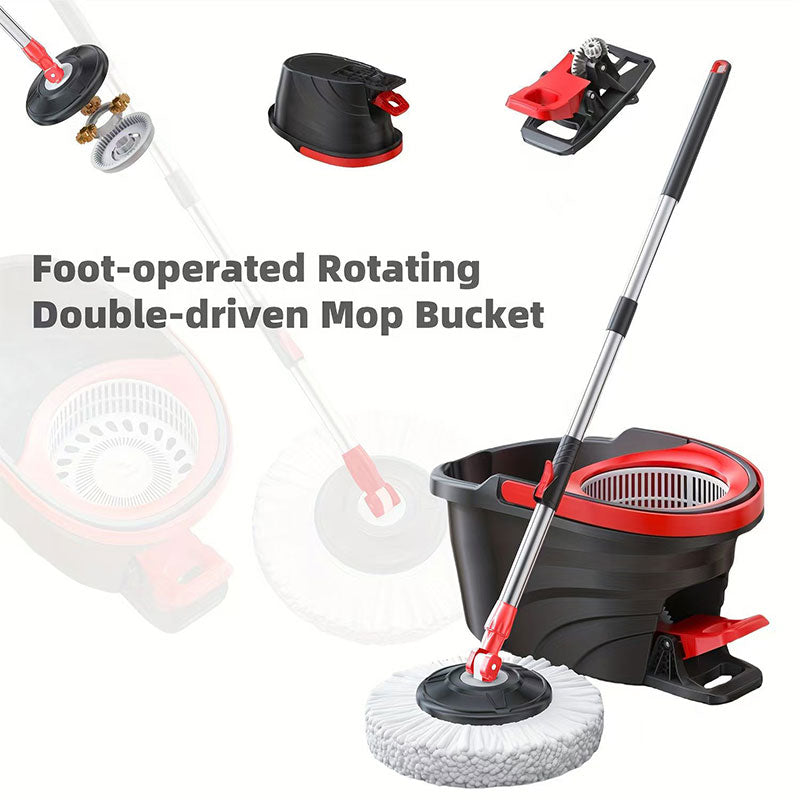 Dual-Drive Rotating Mop Set