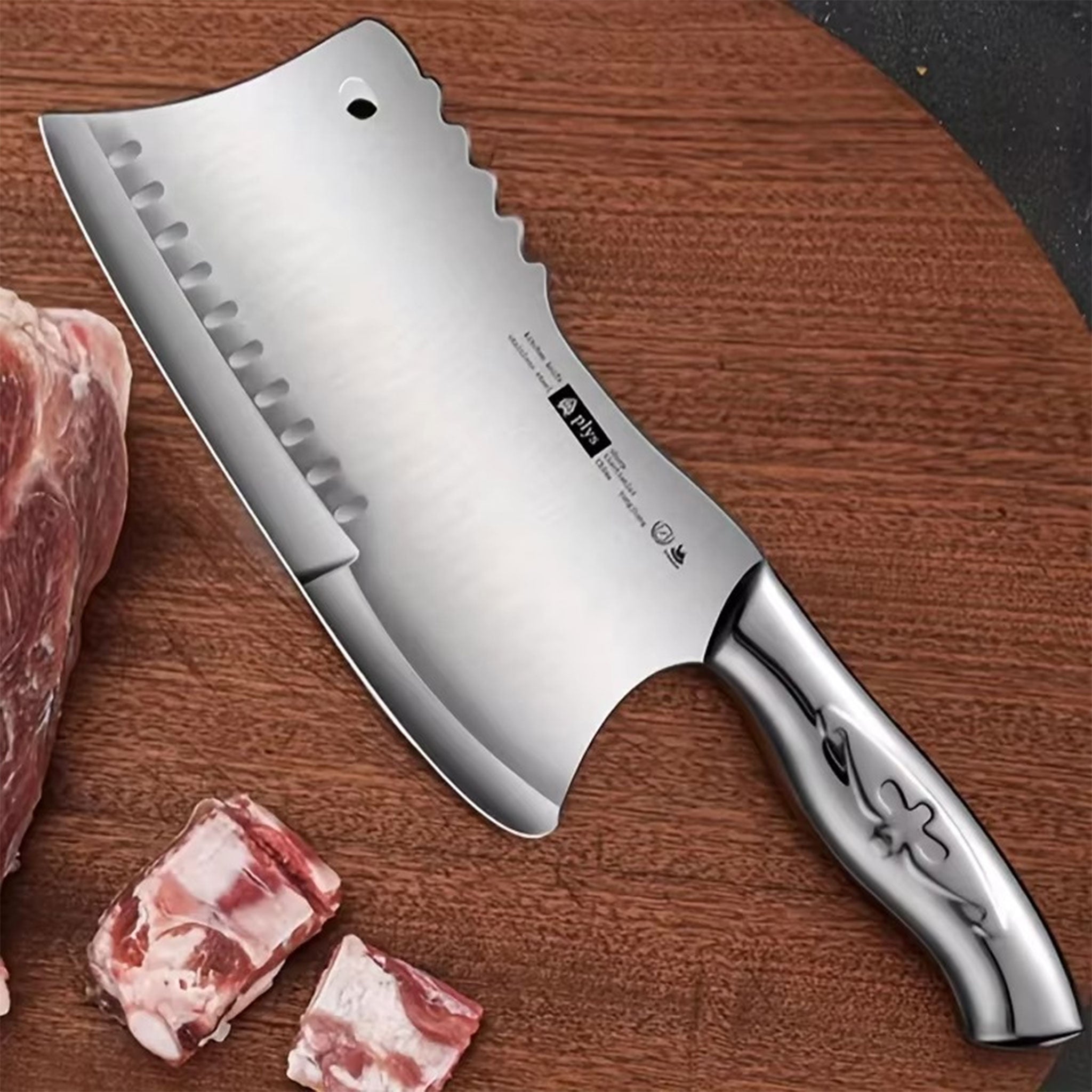 "Dual-Purpose Kitchen Knife – Vegetable & Meat Chopper"