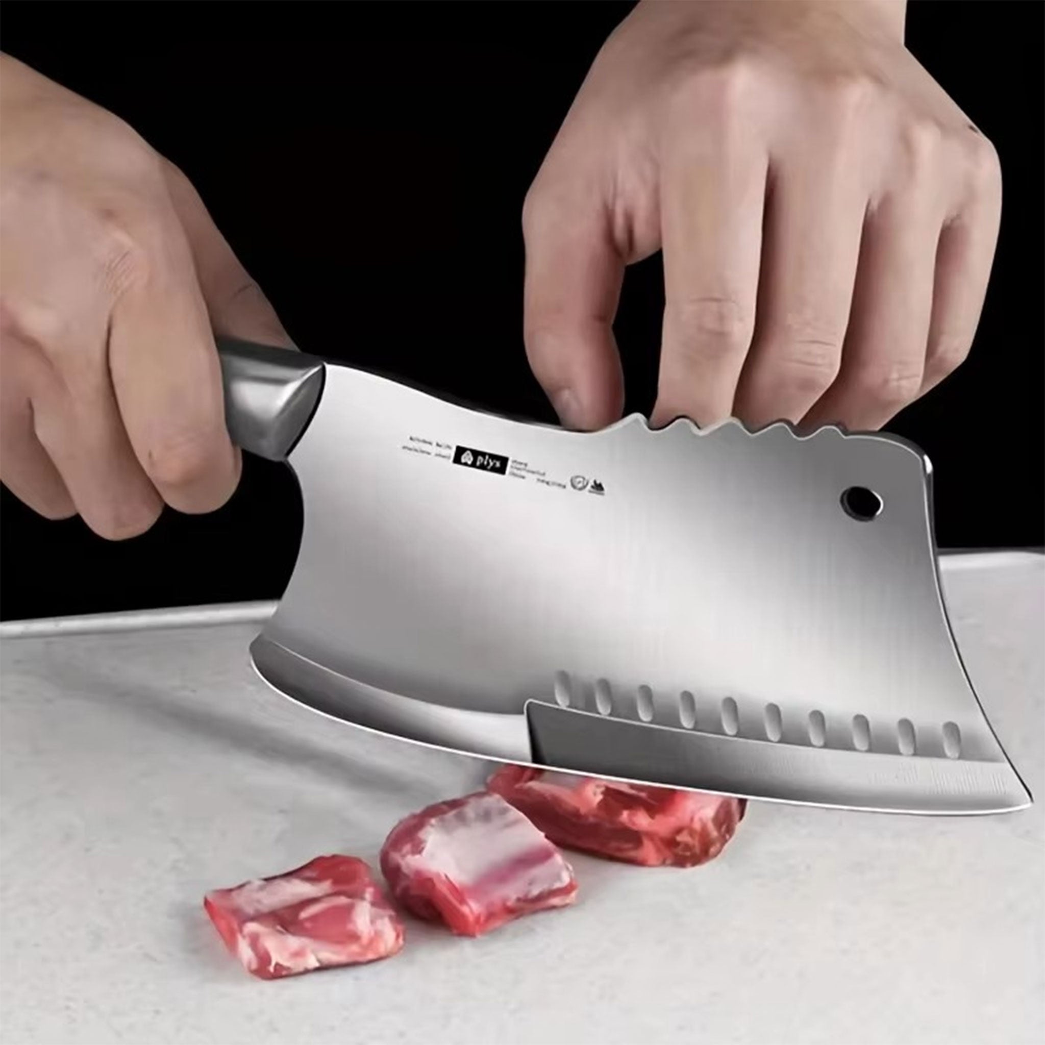 "Dual-Purpose Kitchen Knife – Vegetable & Meat Chopper"