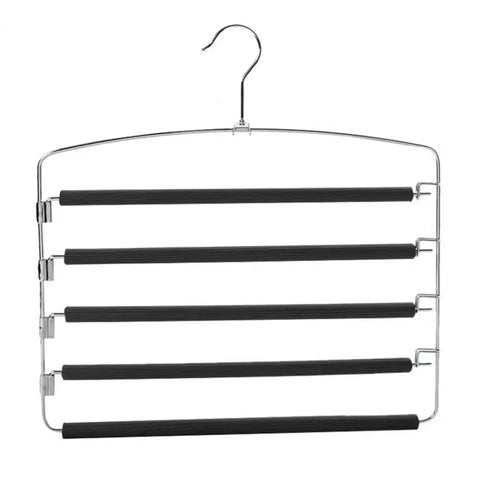 Durable Clothes Rack Wear-resistant Pants Hanger Non-Slip Storing 5 Layers Clothes Pants Storage Rack