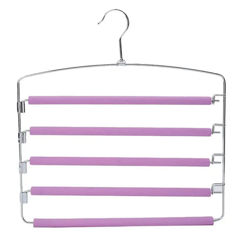 Durable Clothes Rack Wear-resistant Pants Hanger Non-Slip Storing 5 Layers Clothes Pants Storage Rack