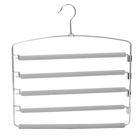 Durable Clothes Rack Wear-resistant Pants Hanger Non-Slip Storing 5 Layers Clothes Pants Storage Rack