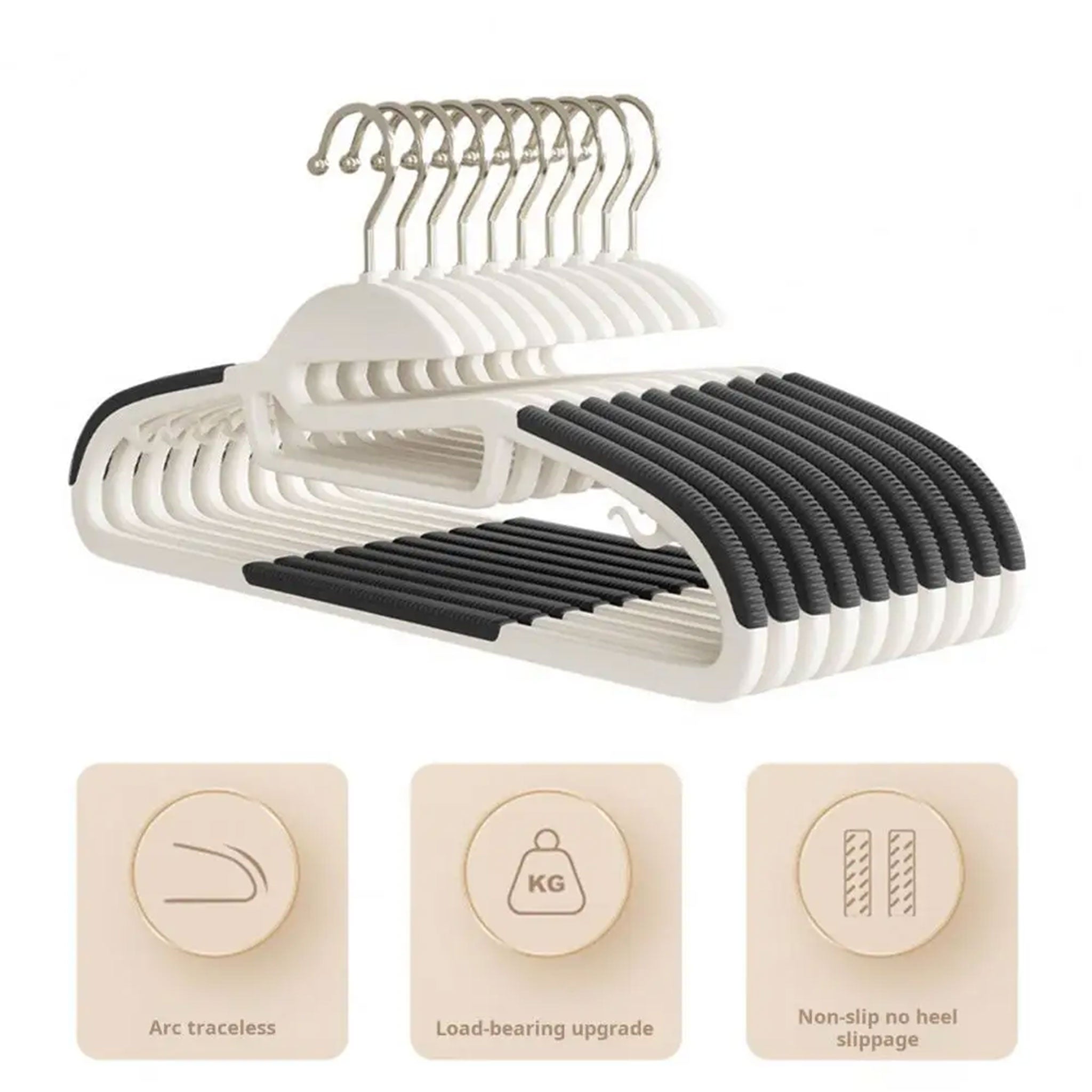 Durable Non-Slip Clothes Hangers with Rotatable Hooks