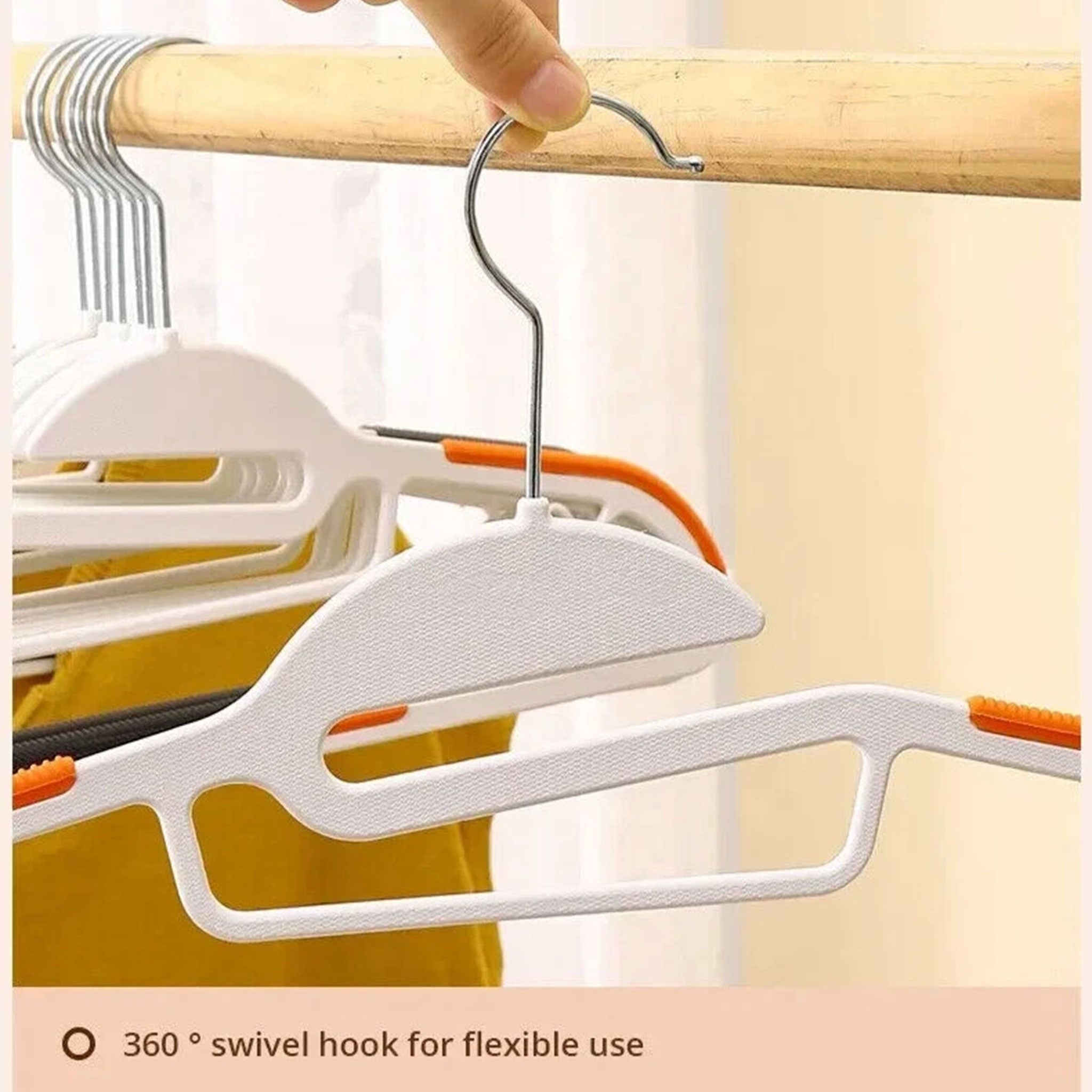 Durable Non-Slip Clothes Hangers with Rotatable Hooks