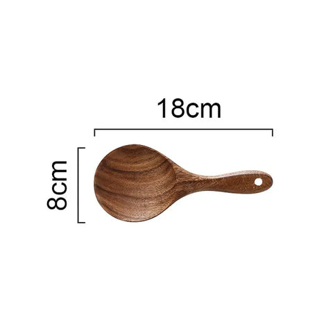 Durable Teak Natural Wood Spoon Nonstick Special Wooden Cooking Tools Safe Long Handle Cookware Slotted Spoon Spatula Gadgets