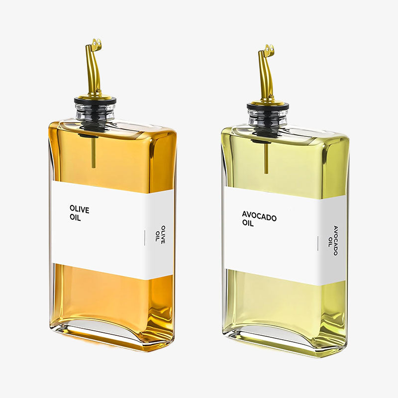 Empty Square Glass Bottle with Nozzle