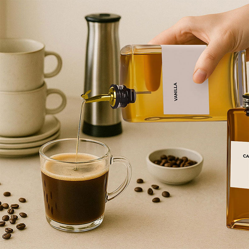 Empty Square Glass Bottle with Nozzle