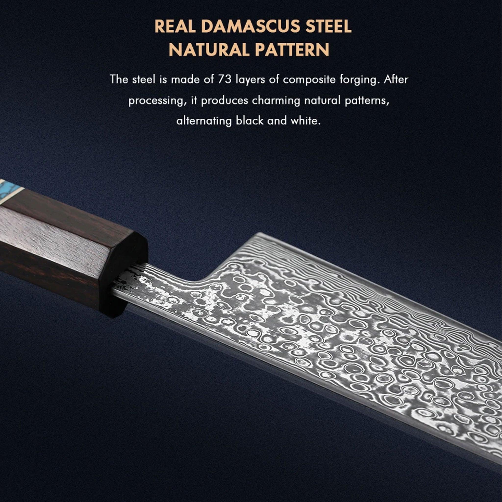 F.YOUNG 8.2" Handmade Damascus Steel Chef Knife