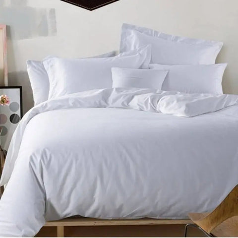 Factory Wholesale Sanding Hotel Hotel Four-piece Set Imitation Cotton White Linen Homestay Hospital Dormitory Bed Sheets Quilt Cover wiktra