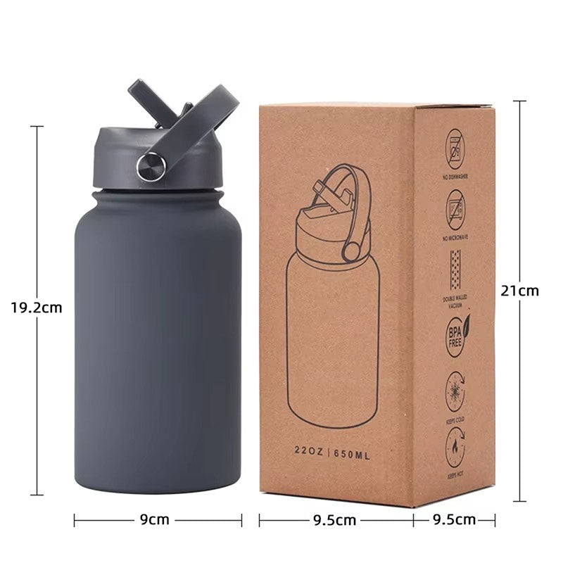 Fashion Rubber Paint Space Thermos Bottle