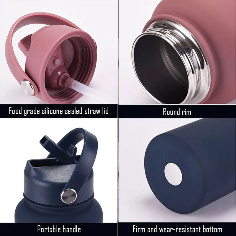 Fashion Rubber Paint Space Thermos Bottle